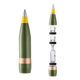 Replica Artillery Mini-Bar 155 mm — Crystal Decanter + 2 Bullet Glasses