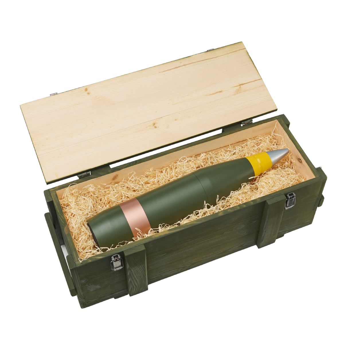 Replica Artillery Mini-Bar 155 mm — 4 Crystal Bullet Glasses