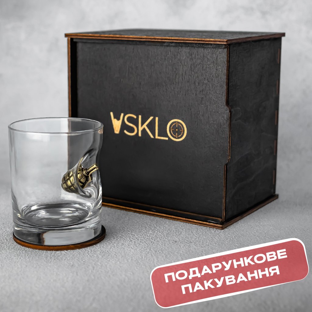 Склянка для віскі (з лимонкою) від VSKLO — додаткове фото виробу, фото 12, артикул 10120
