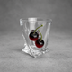 Kristall-Whiskyglas mit Kirsch-Einsatz — handgefertigtes Geschenk