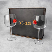 Set of 2 Cocktail Glasses (with strawberry inserts) | VSKLO #1493