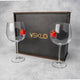 Set of 2 Cocktail Glasses (with strawberry inserts)