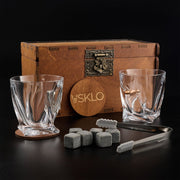 LEO Set 2 - crystal glasses (Bullet + Coat of Arms) by VSKLO — side view of the product, photo 3, SKU 11258