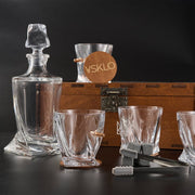 Set LEO 5 — crystal glasses (Bullet Insert + Coat of Arms) | VSKLO #1603
