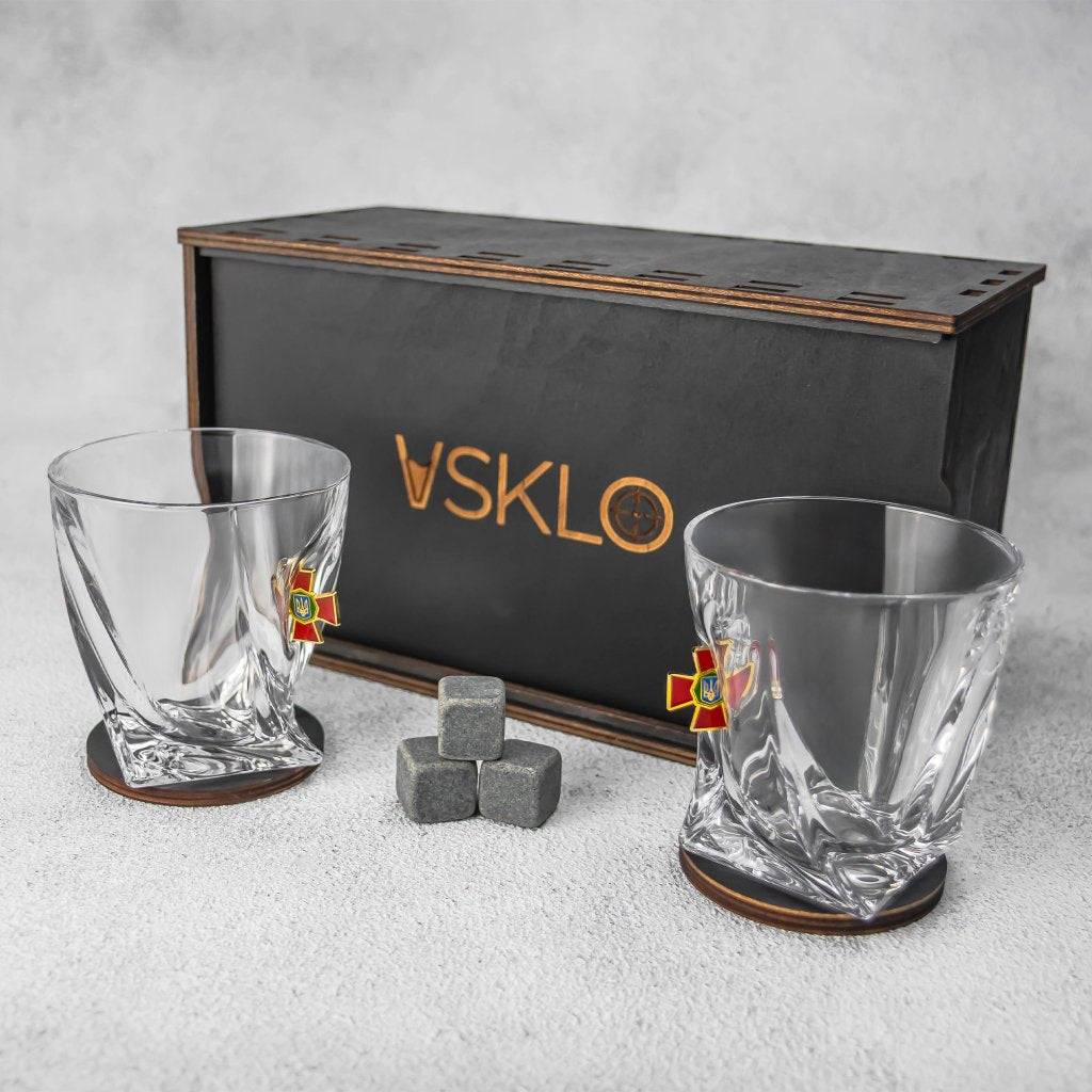 Set of 2 Glasses (National Guard of Ukraine) by VSKLO — side view of the product, photo 3, SKU 11275