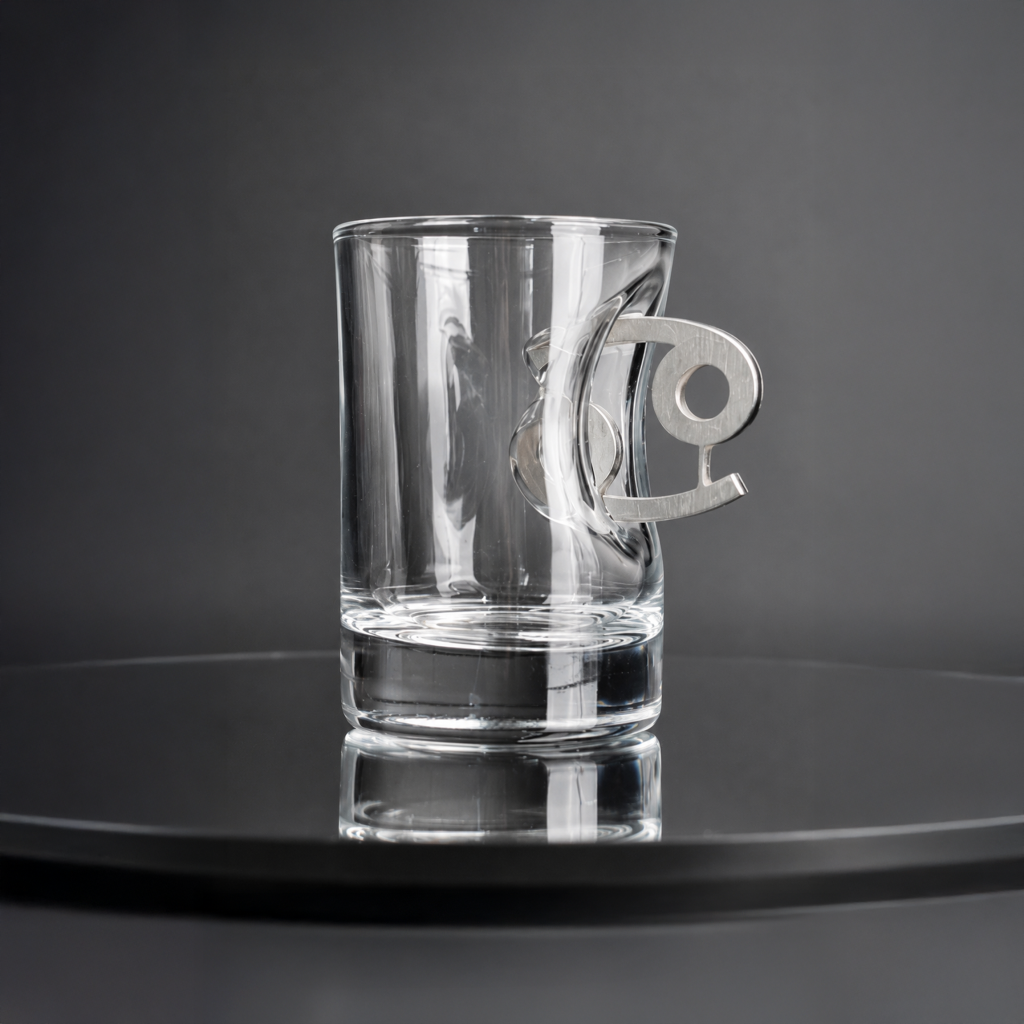 Shot Glass Set with znakom zodiaku rak on stand + packaging by VSKLO — side view of the product, photo 3, SKU 11290