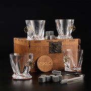 LEO Set 4 - crystal glasses (with Drone Inserts) by VSKLO — close-up product view, photo 5, SKU 11261