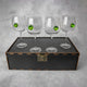 Set of 4 Cocktail Glasses (with apple inserts)