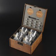LEO Set 4 - crystal glasses (with Drone Inserts) by VSKLO — side view of the product, photo 3, SKU 11261