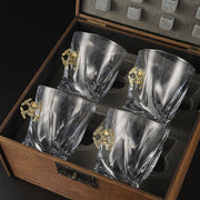 LEO Set 4 - crystal glasses (with Drone Inserts) by VSKLO — close-up product view, photo 4, SKU 11261