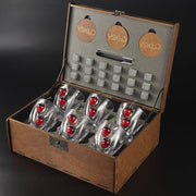 Set LEO 6 — crystal glasses (with Cherry Inserts) | VSKLO #194