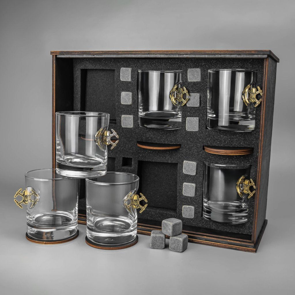 Set of 6 Glasses (with Drone Inserts) by VSKLO — detailed product view, photo 2, SKU 11283