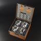 LEO 4 Set — Crystal Whiskey Glasses (with Drone Inserts)