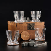 LEO Set 4 - crystal glasses (with Coat of Arms Inserts) by VSKLO — side view of the product, photo 3, SKU 11260