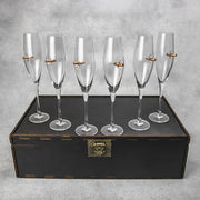 Set of 6 Glasses for champagne (with Bullet Inserts) | VSKLO #316