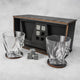 Set of 2 Crystal Whiskey Glasses (with Dollar Insert)