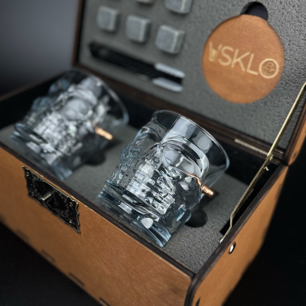 LEO Set 2 glasses"cherep"(with Bullet Inserts) by VSKLO — side view of the product, photo 3, SKU 11259
