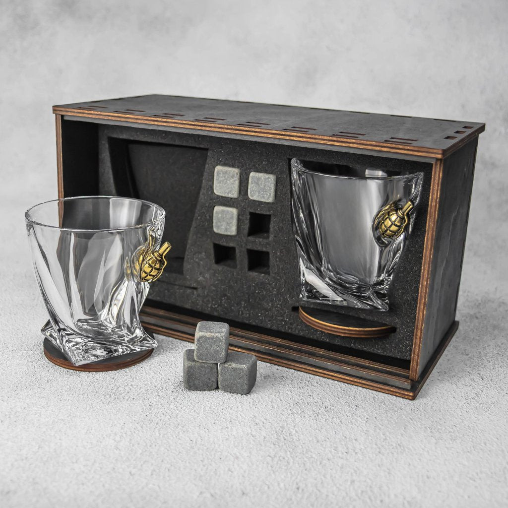 Set of 2 Glasses (with Grenade Inserts) by VSKLO — detailed product view, photo 2, SKU 11274