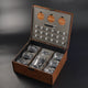 LEO 7 Set — Crystal Whiskey Glasses (with Coat of Arms Inserts)