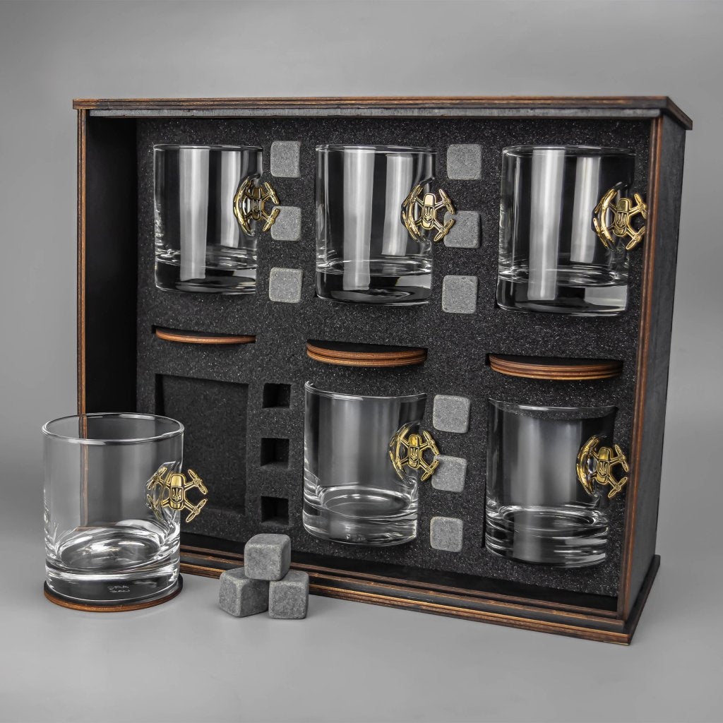 Set of 6 Glasses (with Drone Inserts) by VSKLO — main product photo, photo 1, SKU 11283