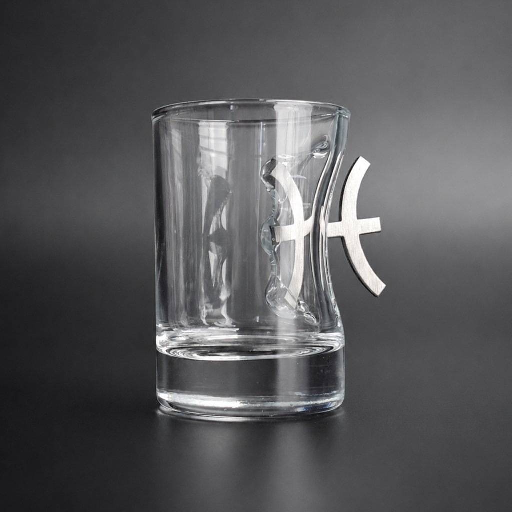 Shot Glass Set with znakom zodiaku ryby on stand + packaging by VSKLO — detailed product view, photo 2, SKU 11291