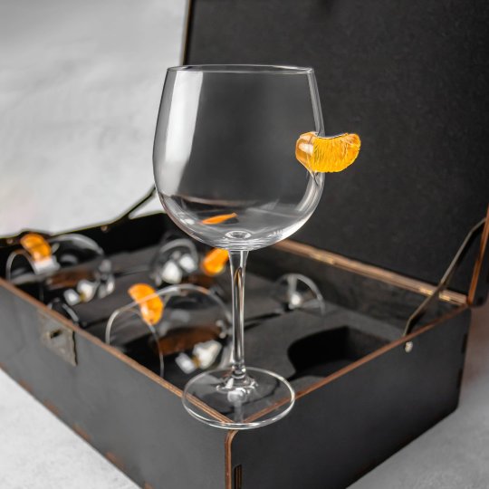 Set of 4 Cocktail Glasses (with Mandarin Inserts) | VSKLO #2294