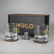 Набір на 2 склянки (з дронами) від VSKLO — вигляд збоку виробу, фото 3, артикул 11277