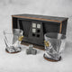 Set of 2 Crystal Whiskey Glasses (with Grenade Inserts)