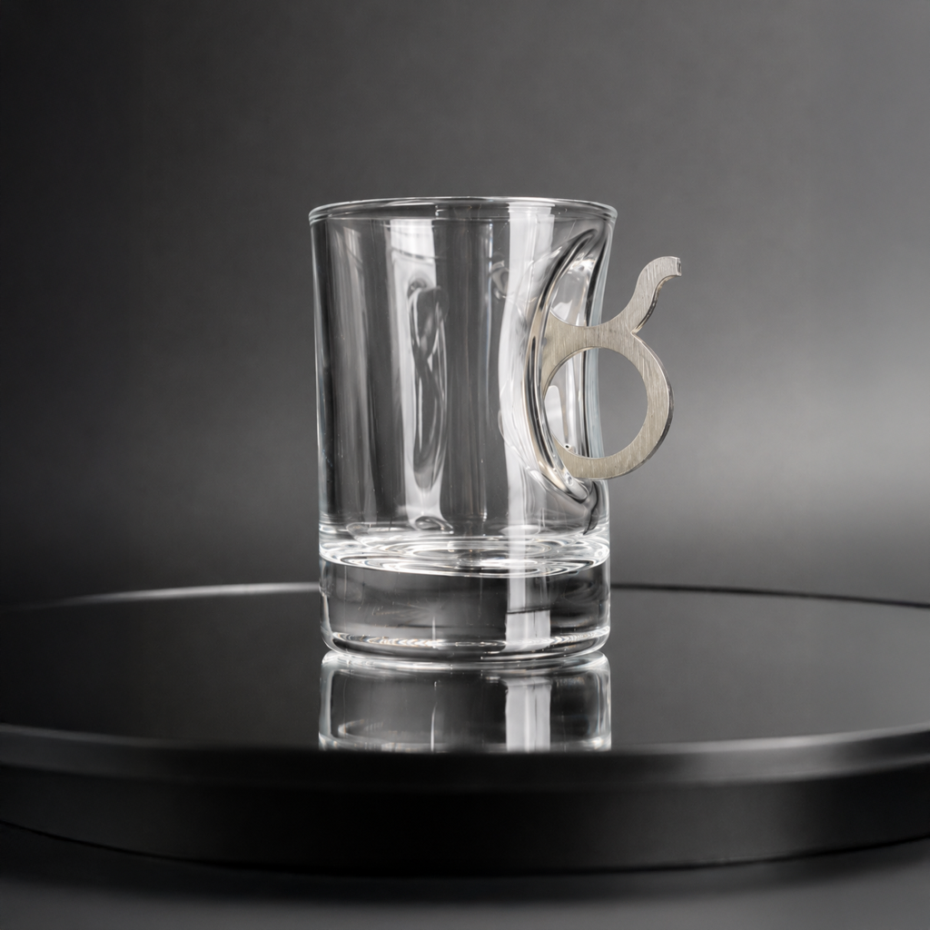 Shot Glass Set with znakom zodiaku telets on stand + packaging by VSKLO — side view of the product, photo 3, SKU 11294