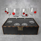 Set of 4 Cocktail Glasses (pomegranate+cherry)