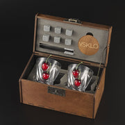 Set LEO 2 — crystal glasses (with Cherry Inserts) | VSKLO #1947