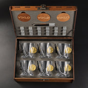 Set LEO 6 — crystal glasses (with a Bitcoin Insert) | VSKLO #5251