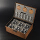 Set LEO 6 — faceted crystal glasses (Bullet Insert + Coat of Arms)