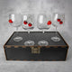 Set of 4 Cocktail Glasses (strawberry+cherry)