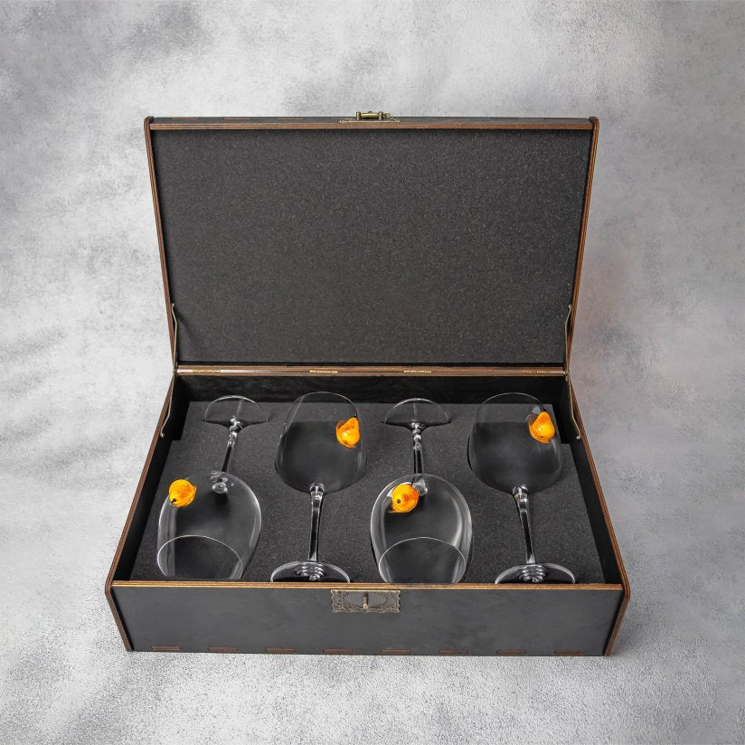 Set of 4 Cocktail Glasses (with pear inserts) | VSKLO #2273