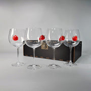 Set of 4 Cocktail Glasses (strawberry+pomegranate) | VSKLO #322