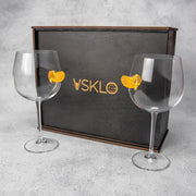 Set of 2 Cocktail Glasses (with Mandarin Inserts) | VSKLO #330