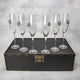 Set of 6 Glasses for champagne (with Coat of Arms inserts)