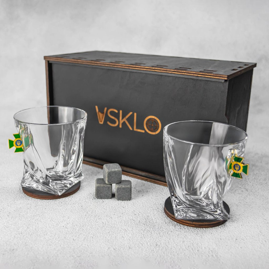 Набір на 2 кришталеві склянки (ДПСУ) від VSKLO — вигляд збоку виробу, фото 3, артикул 11270