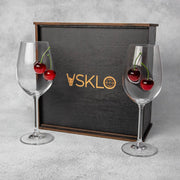Set of 2 Wine Glasses (with Cherry Inserts) | VSKLO #1747