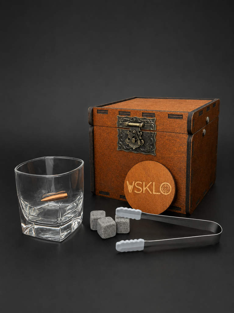 LEO Set 1 - classic glass with a Bullet Insert zboku by VSKLO — close-up product view, photo 4, SKU 11298