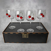 Set of 4 Cocktail Glasses (with Cherry Inserts) | VSKLO #1497