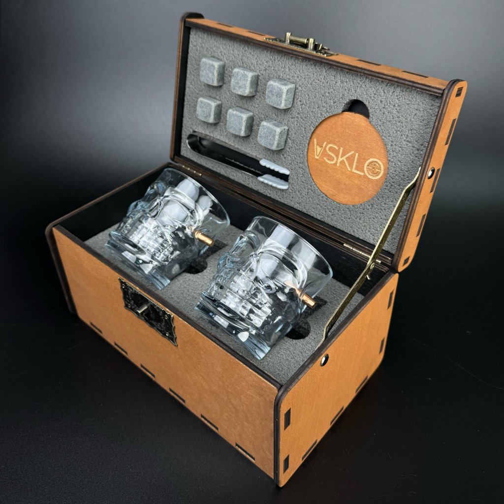 LEO Set 2 glasses"cherep"(with Bullet Inserts) by VSKLO — main product photo, photo 1, SKU 11259