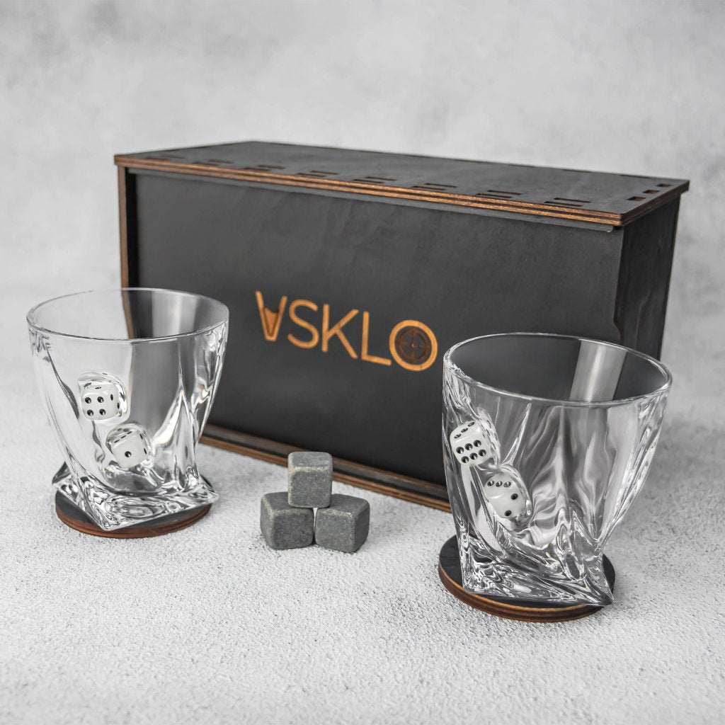Set of 2 Glasses (with Cube Inserts) by VSKLO — side view of the product, photo 3, SKU 11273
