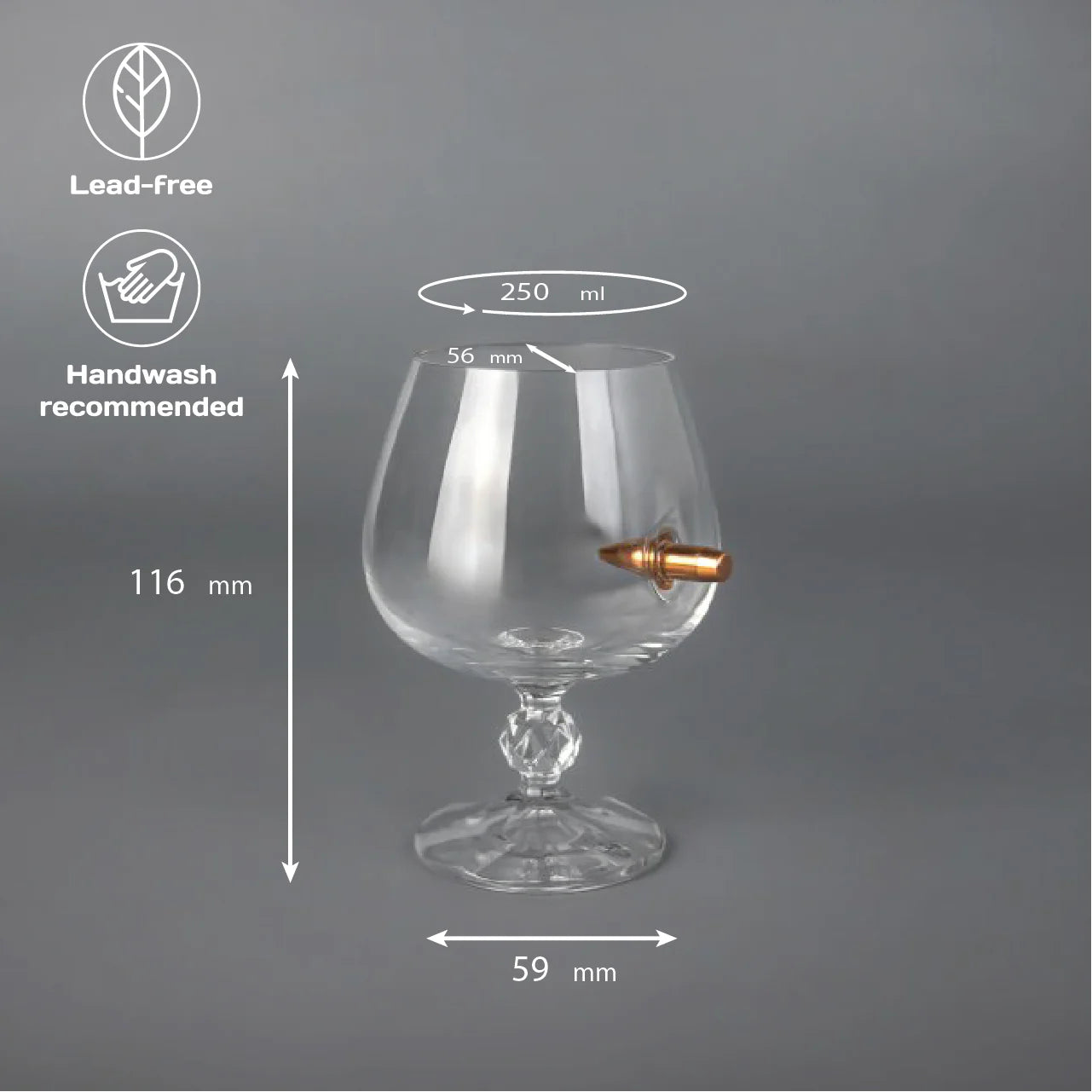 Набір на 4 коньячні келихи (куля+герб) від VSKLO — фото 6, артикул 10557