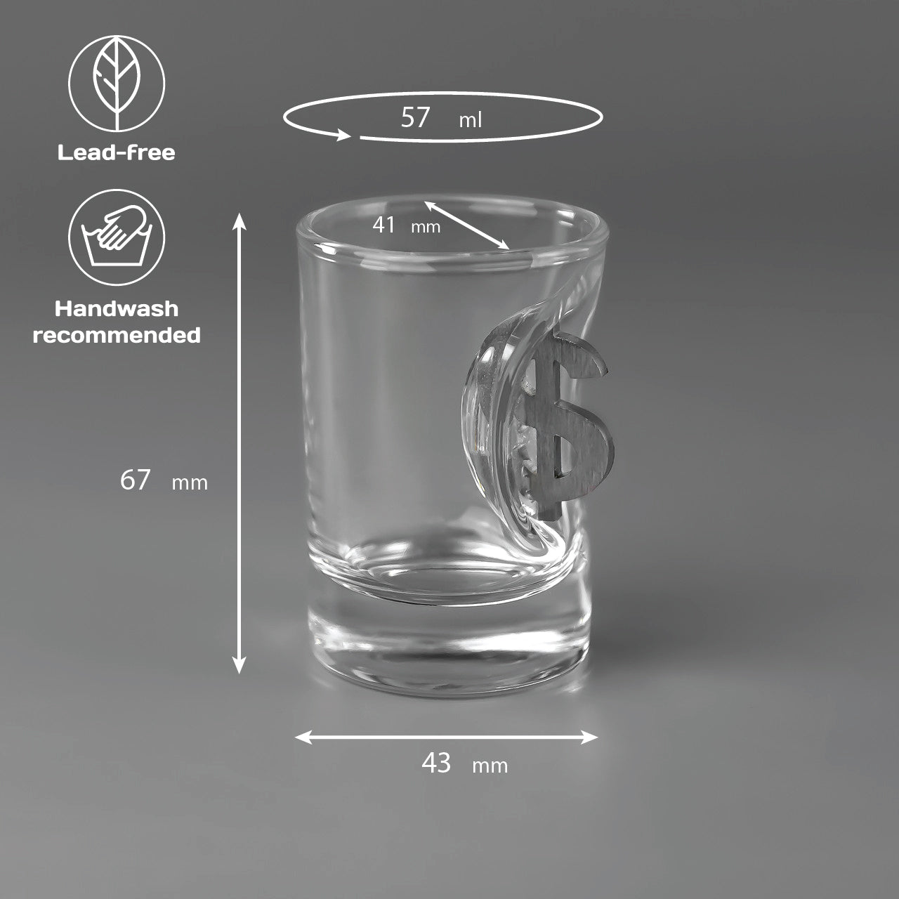 Set MONEY on stand + packaging by VSKLO — premium glass gift with character, refined presentation, and custom engraving available.