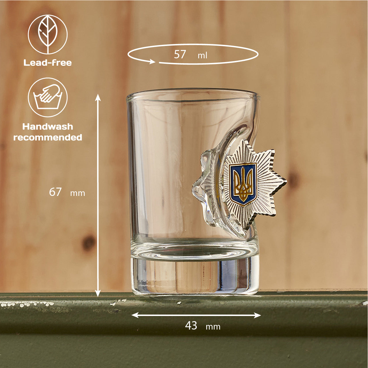 Набір БК великий (графин+чарки Поліція) від VSKLO — додаткове фото виробу, фото 7, артикул 10375