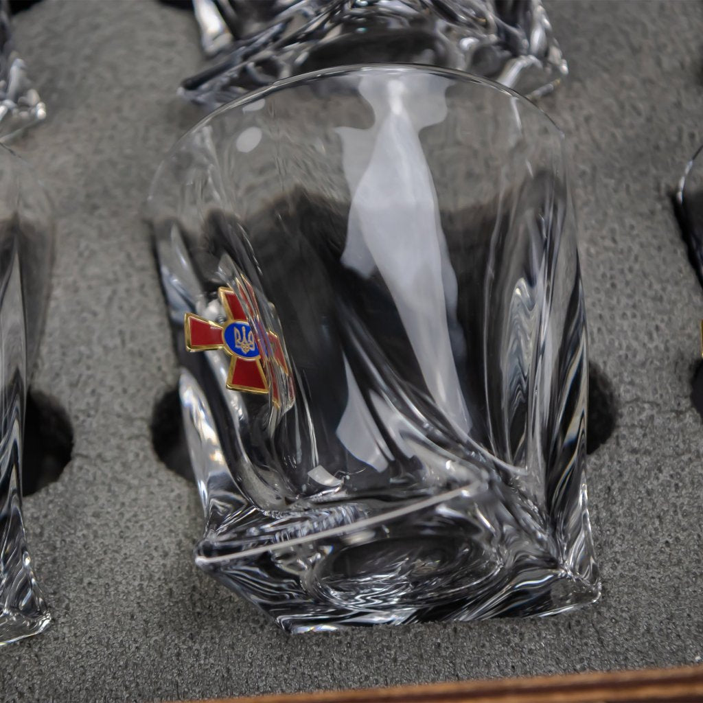 LEO Set 4 - crystal glasses (Armed Forces of Ukraine) by VSKLO — detailed product view, photo 2, SKU 11262