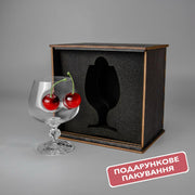 Коньячний келих (з вишнею) від VSKLO — подарункова подача виробу, фото 5, артикул 10586