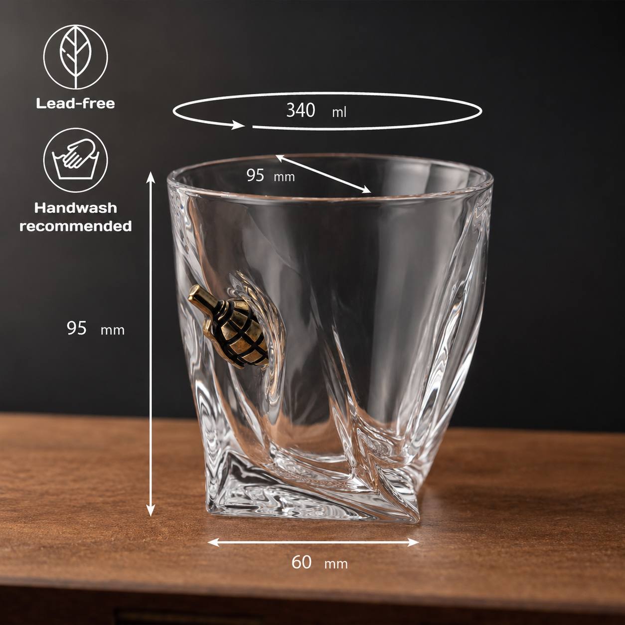 LEO Set 7 — crystal glasses MIX by VSKLO — additional product photo, photo 11, SKU 10163